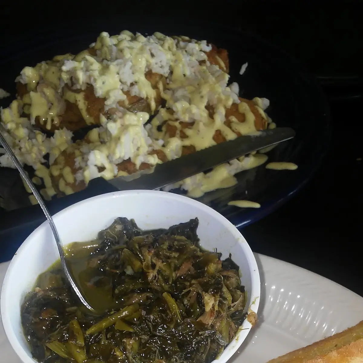 Soft Shell Crab and Turnip Greens