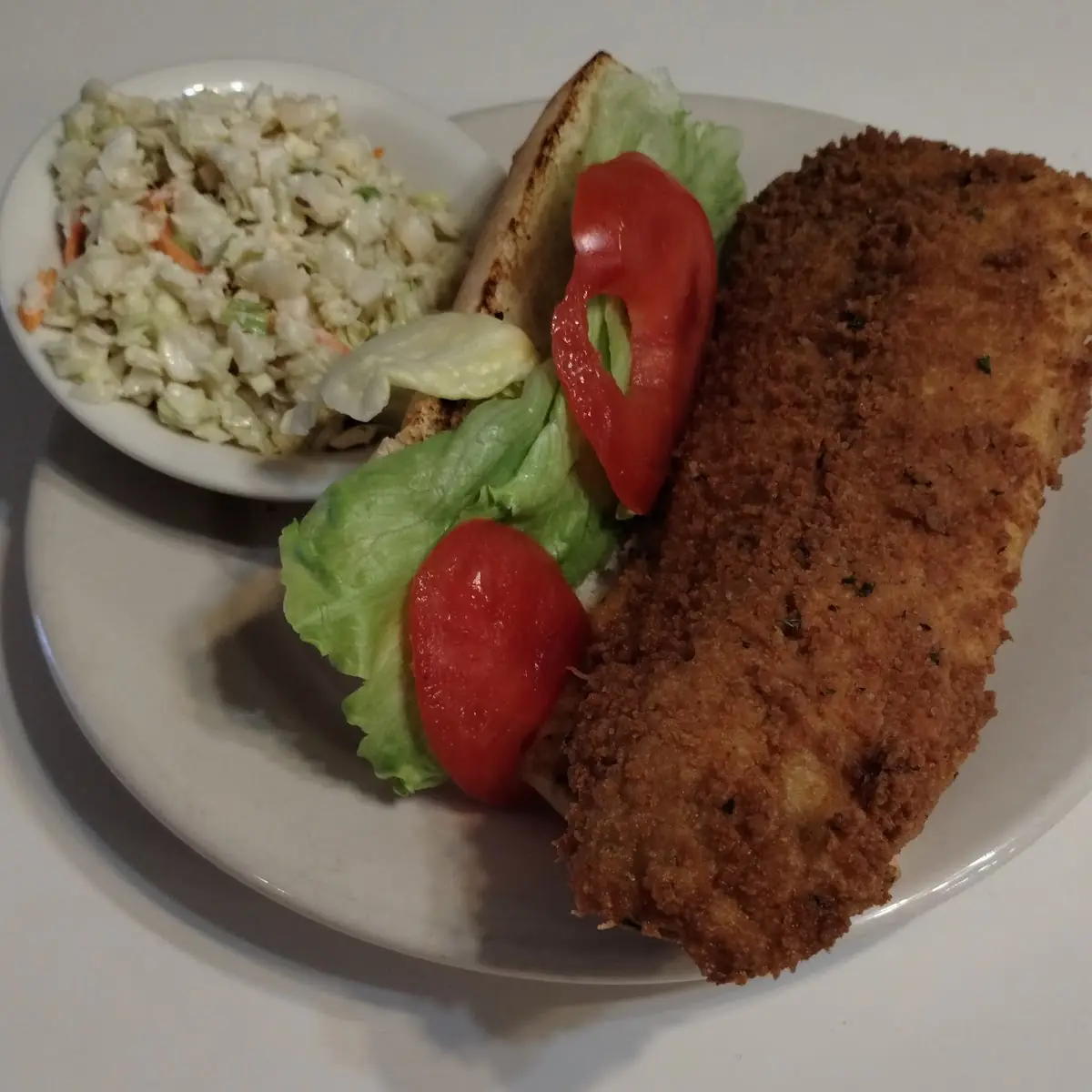 Fish Sandwich with Slaw