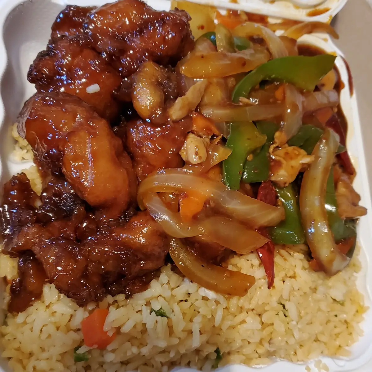 Orange Chicken and Chicken Chow Mein