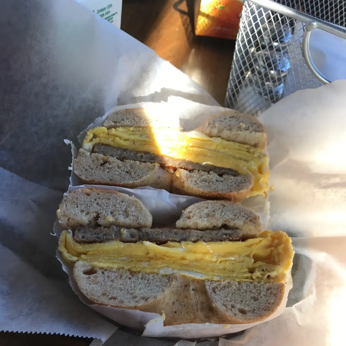 Eggs on a Bagel