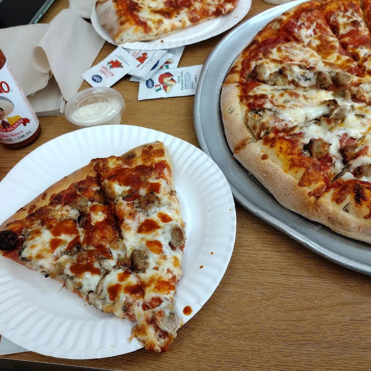 Sausage and Cheese Pizza