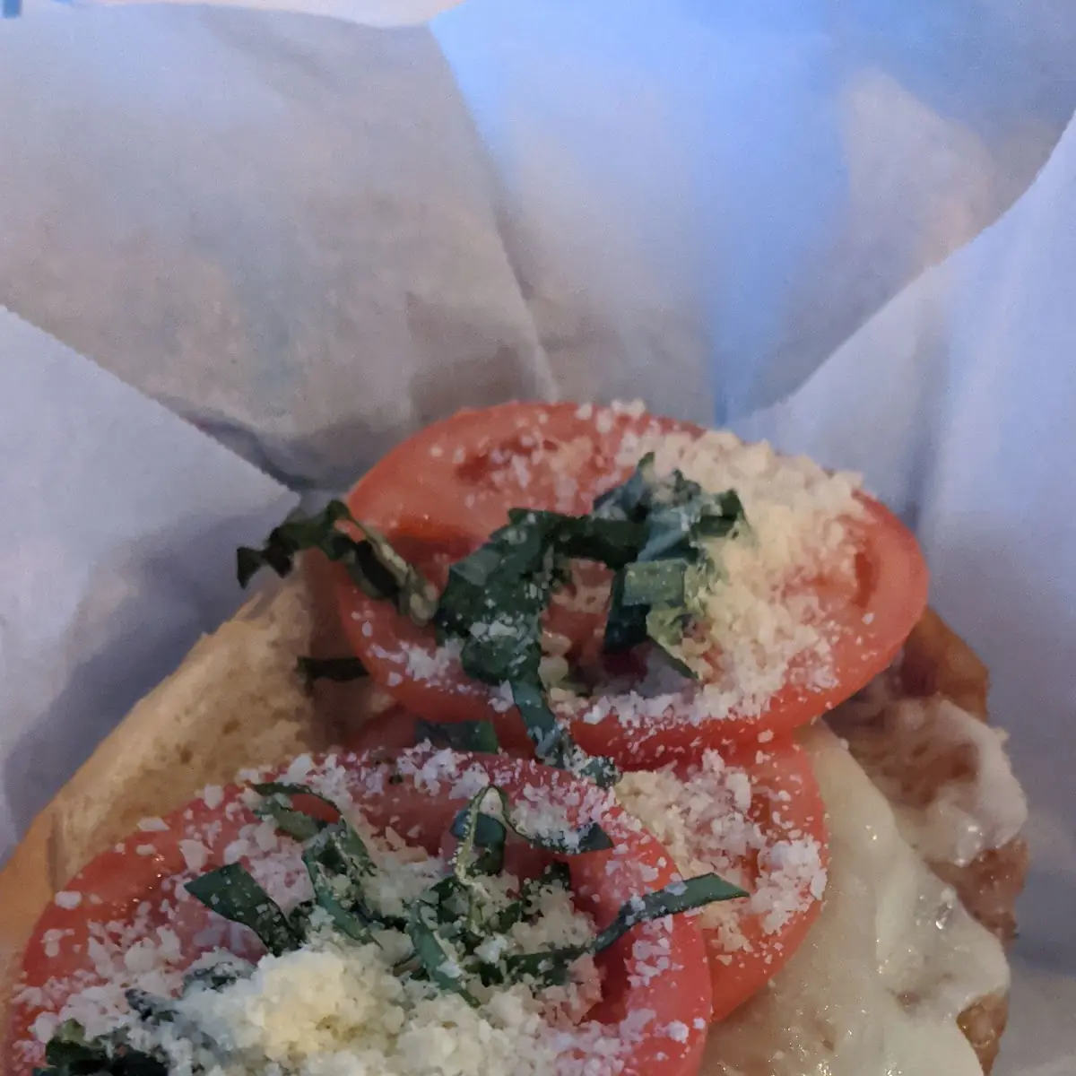 Fried Garlic Parmesan Fish Sandwich