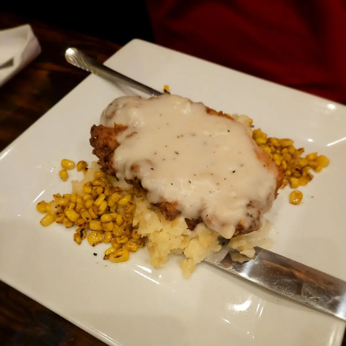 Country Fried Chicken with Corn&Mashed Potatoes