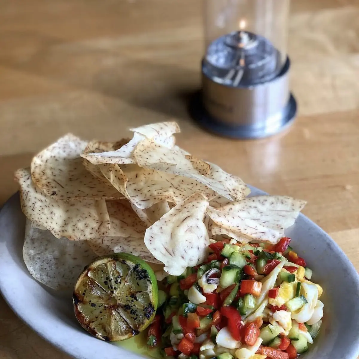Ceviche and Hand Made Tortillas