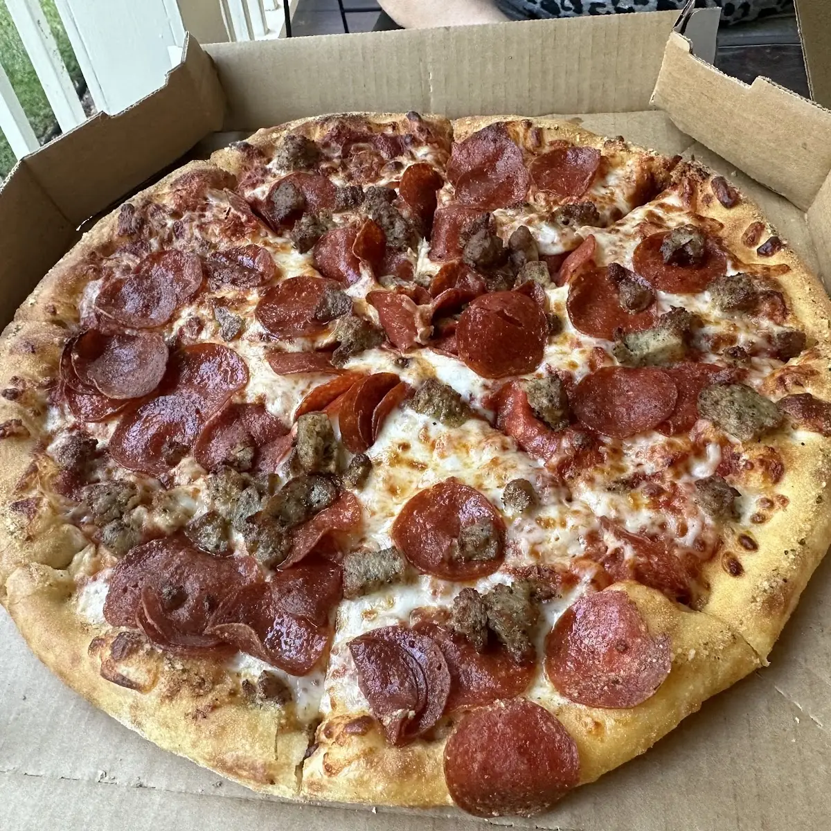 Pepperoni and Sausage Pizza
