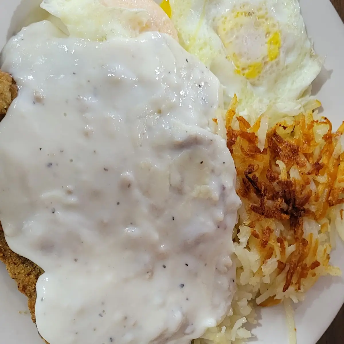 Country Fried Steak and Eggs