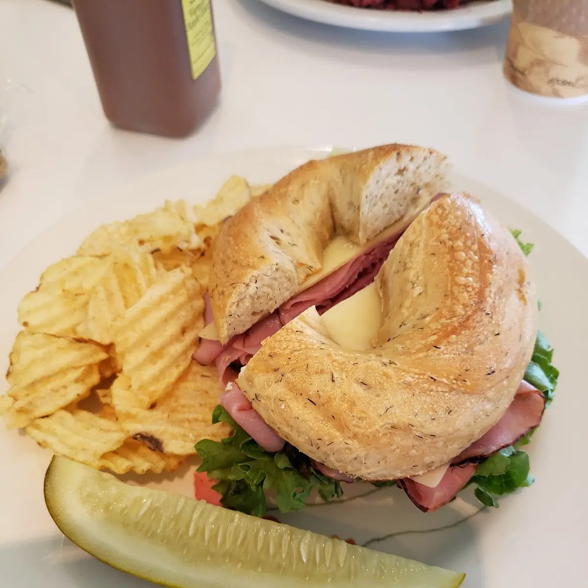 Ham and Cheese Bagel