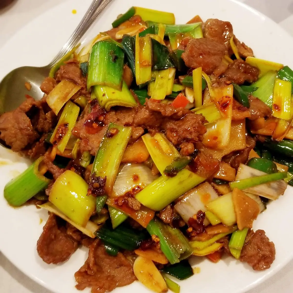 Sliced Beef with Scallion