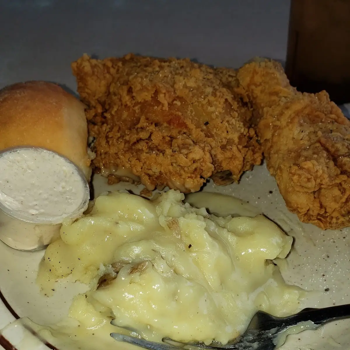 Real Mashed Potatoes and Fried Chicken