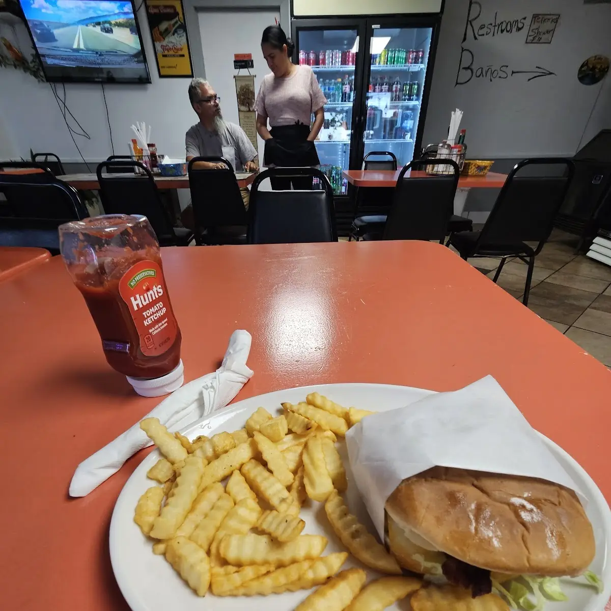 Double Bacon Cheese Burger with Fries