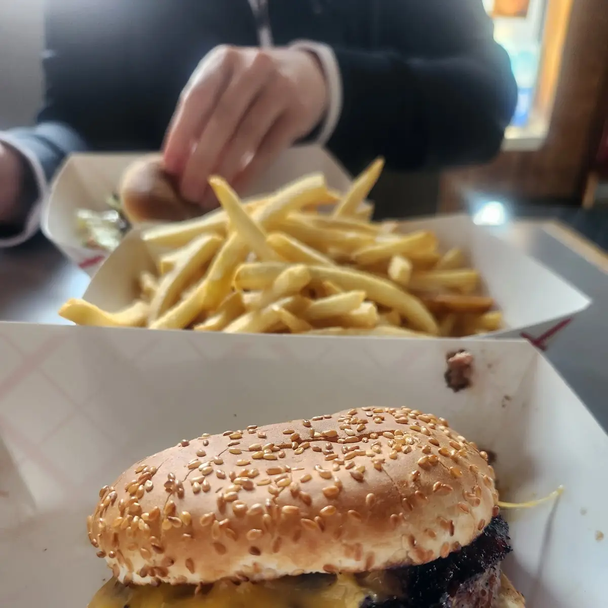 Ham and Cheese Burger