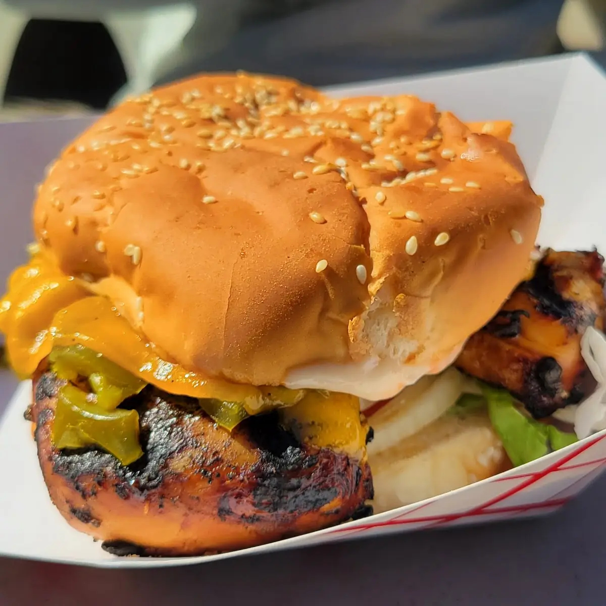 Ham and Cheese Burger