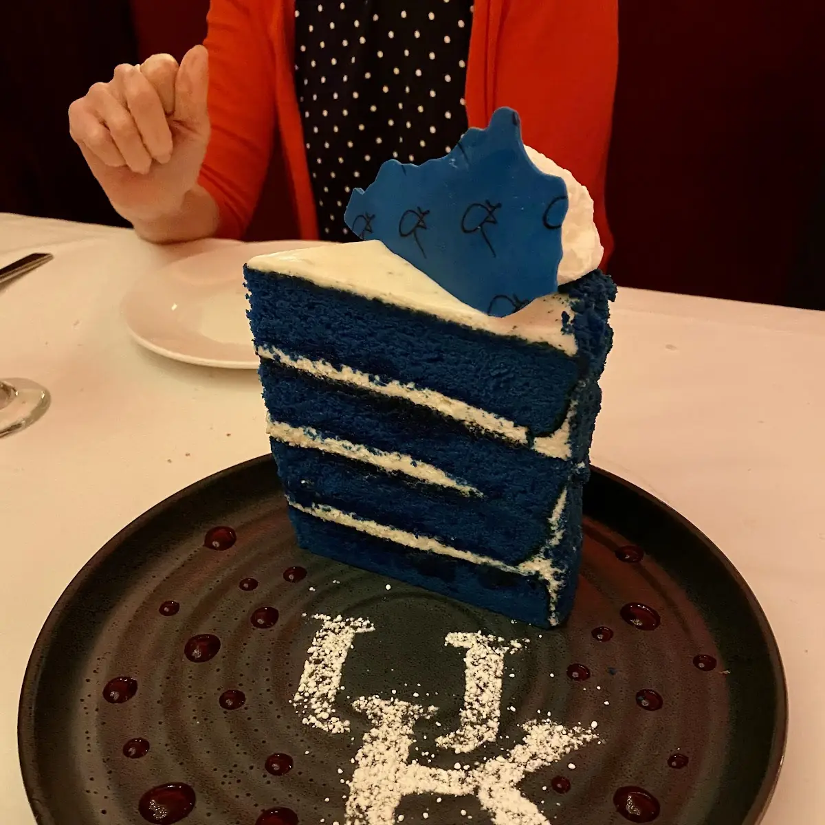 Velvet Birthday Cake Slice