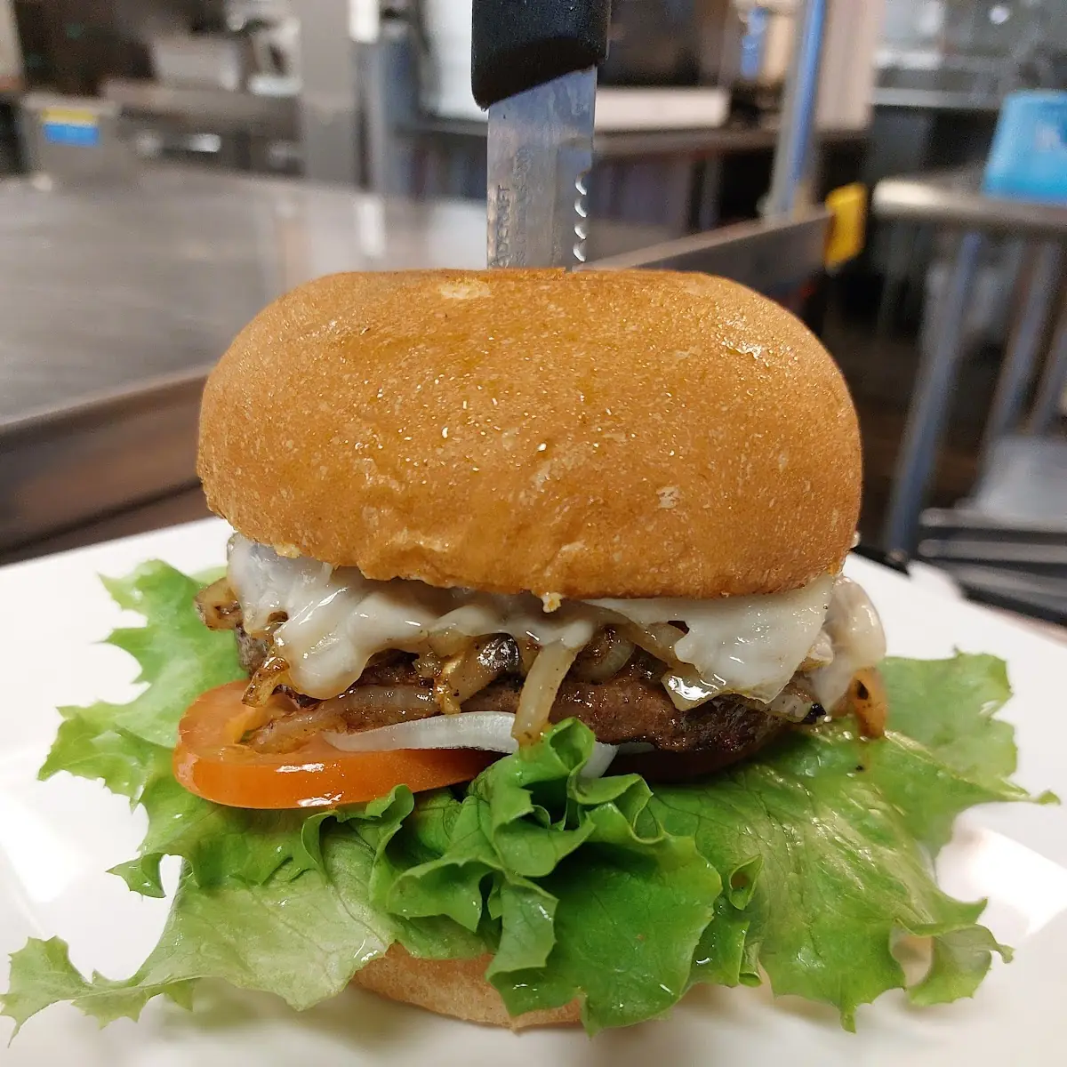 Grilled Mushroom & Onion Burger