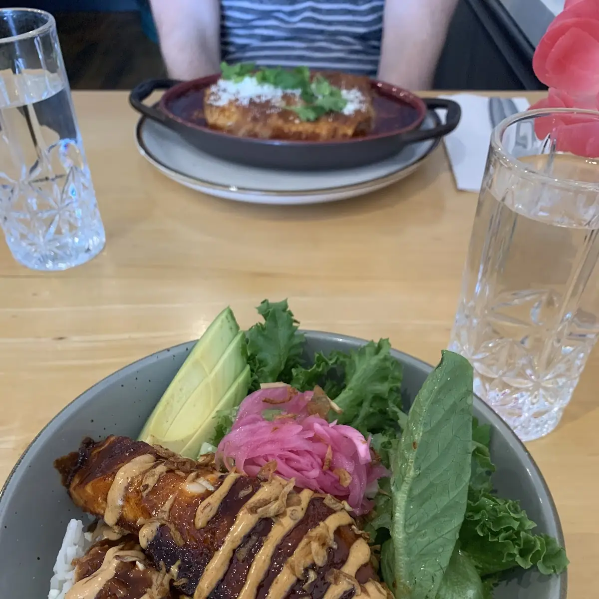 Glazed Salmon Bowl with Avocado