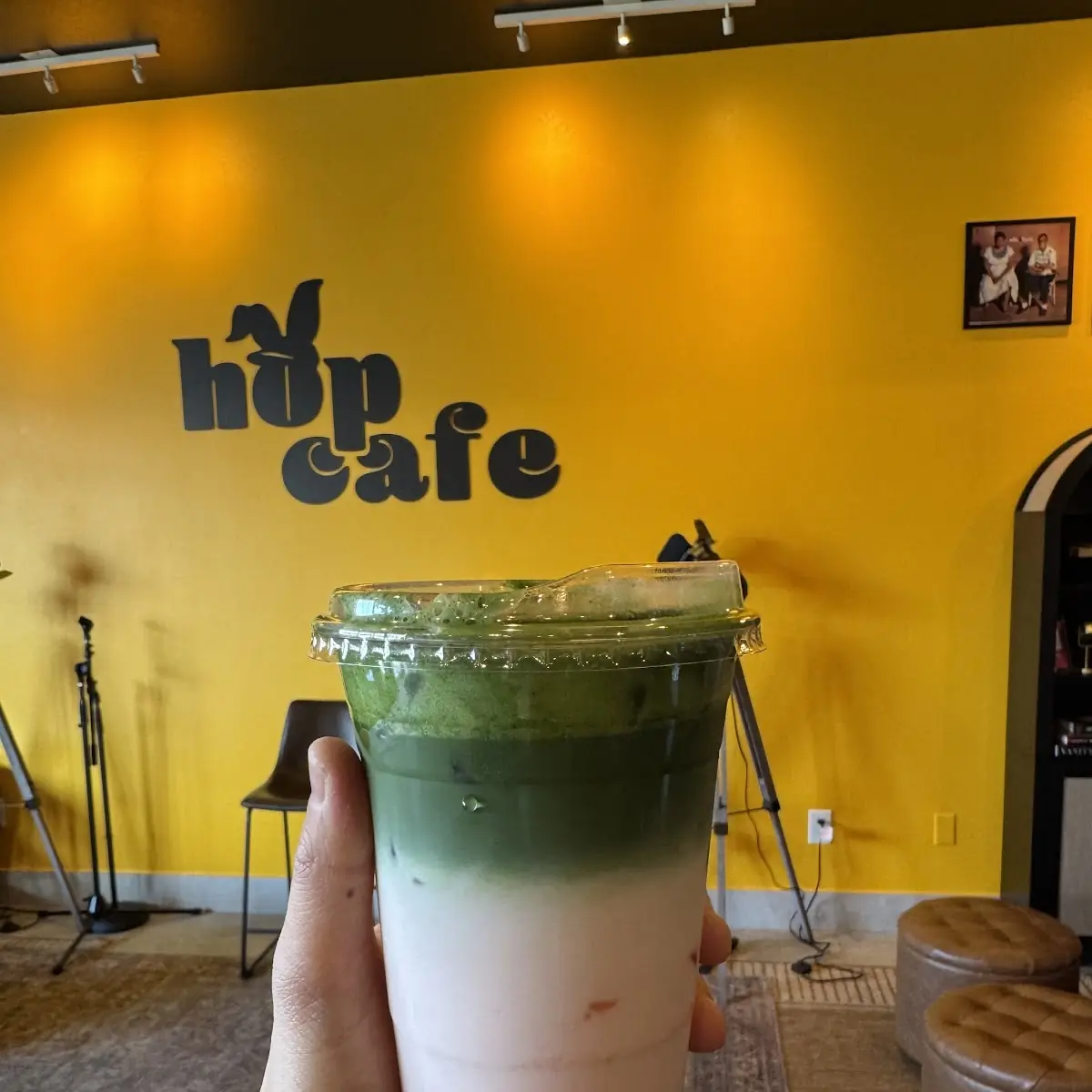 Iced Matcha Latte with Milk