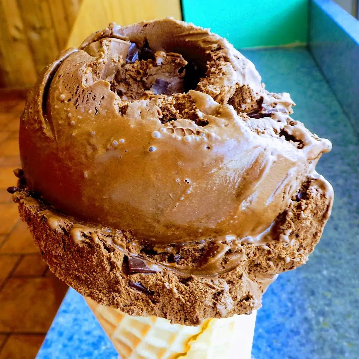 Chocolate Ice Cream Cone