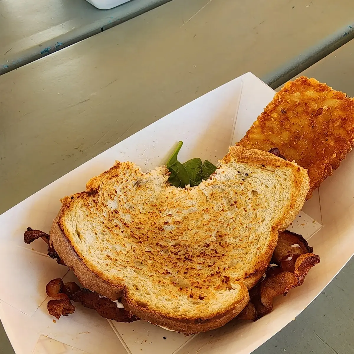 Bacon Breakfast Sandwich on Wheat Toast