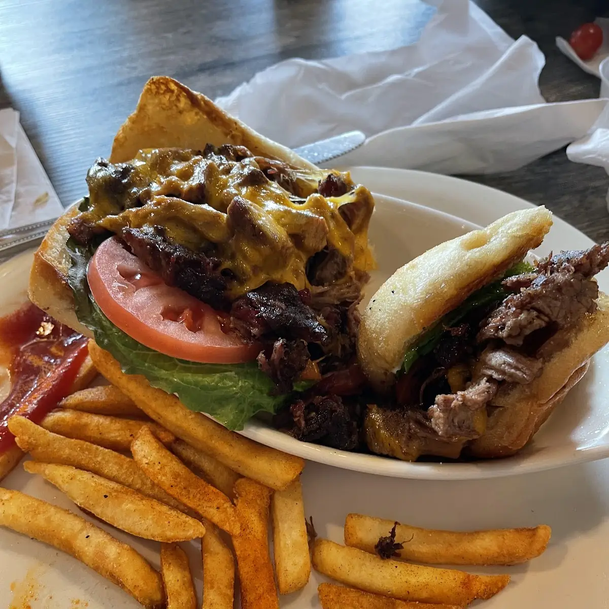 Philly Cheese Brisket Sandwich