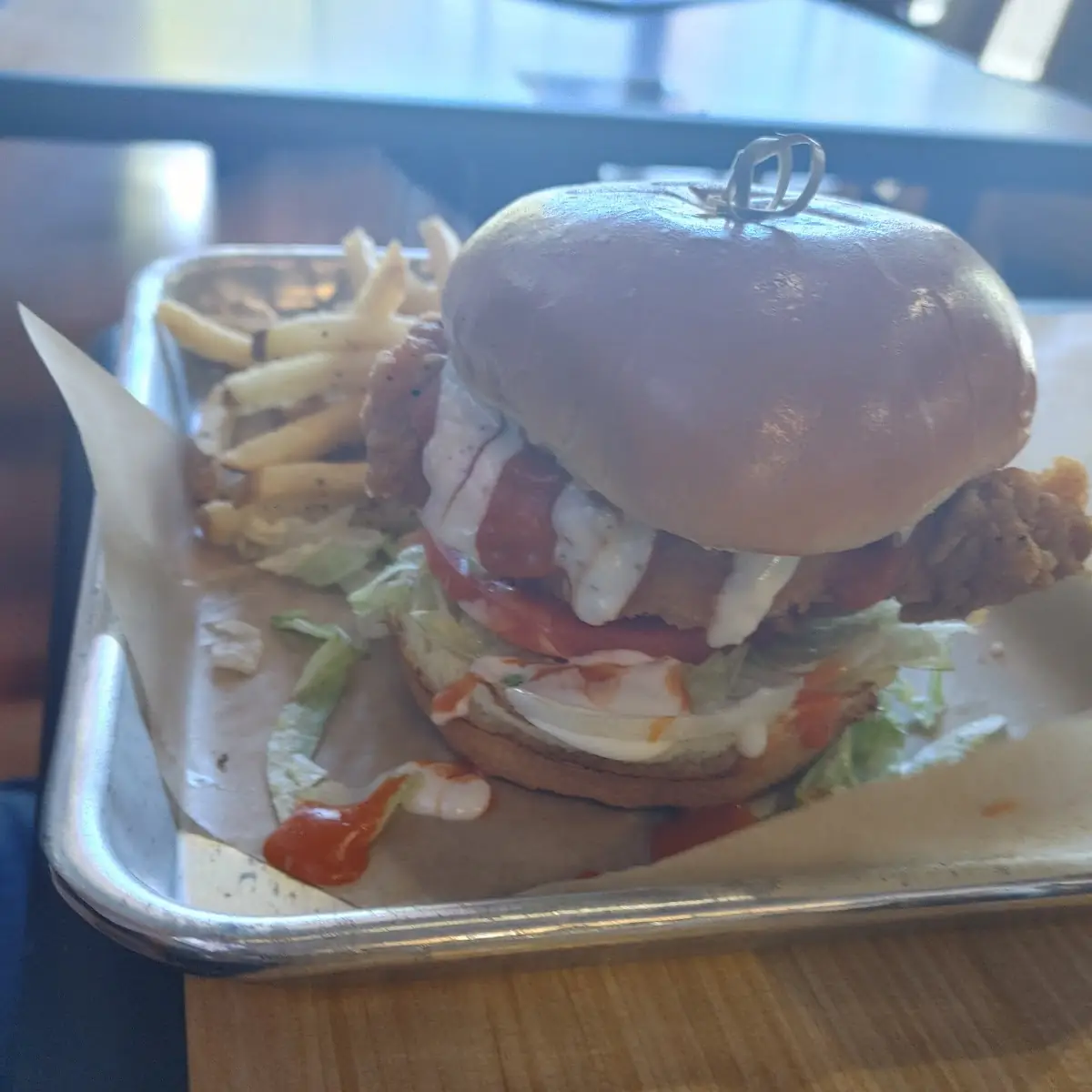 Buffalo Chicken Sandwich with Ranch Dressing