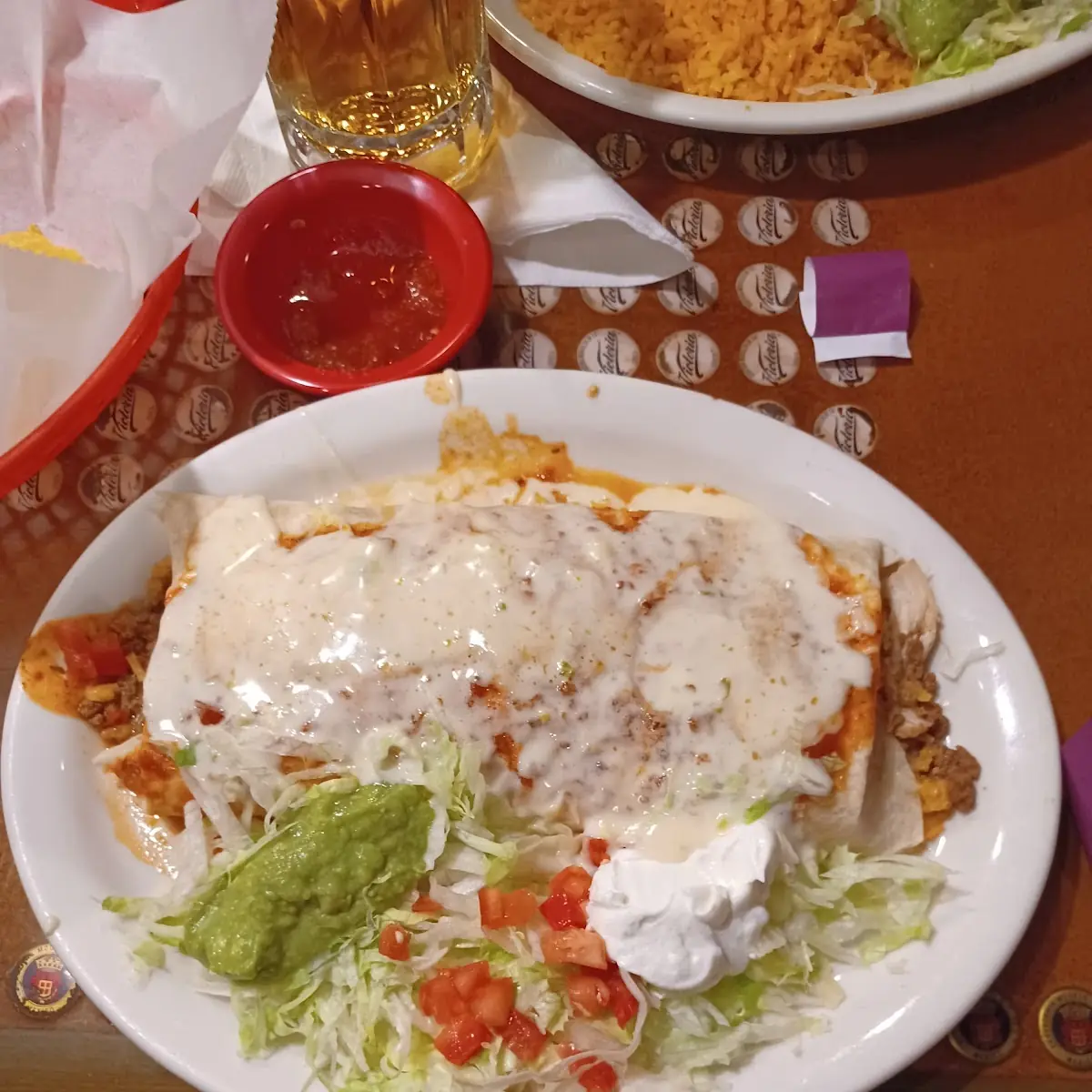 Cheese Quesadilla Rice and Beans