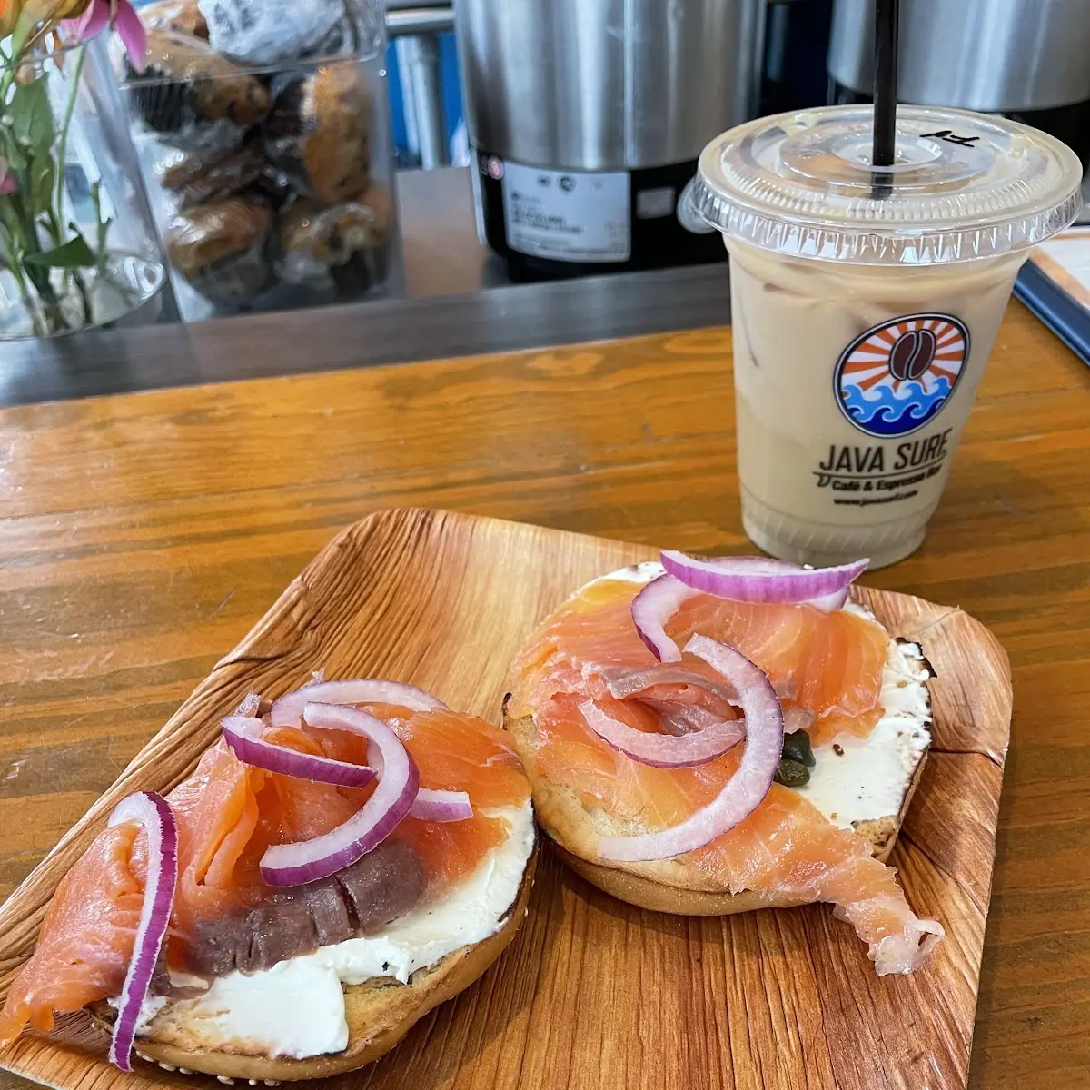 Smoked Lox on Everything Bagel