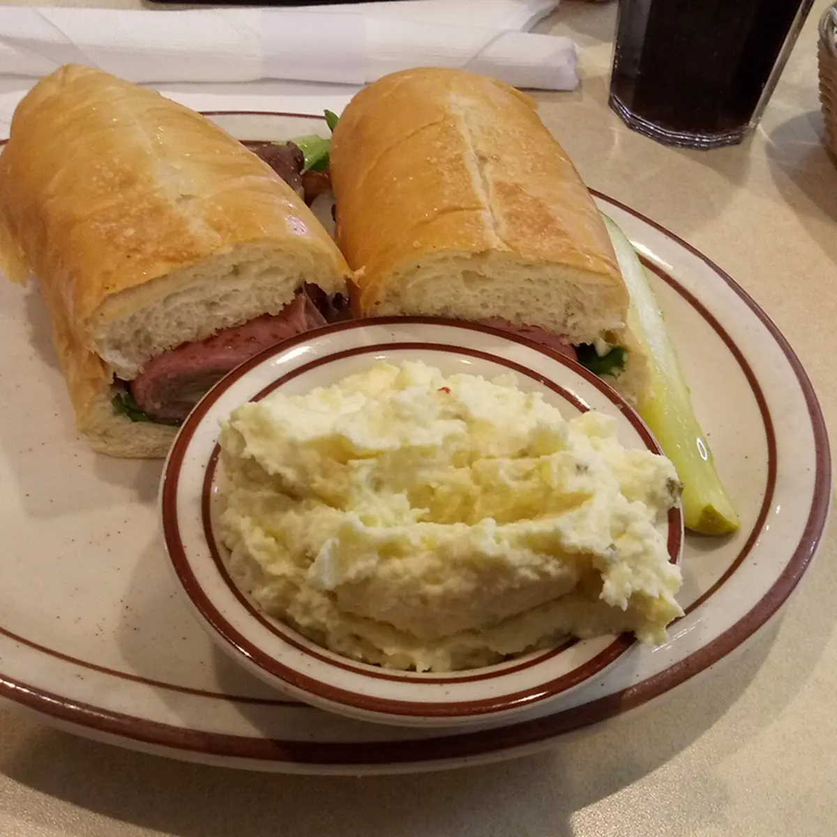 Super Sub with Potato Salad