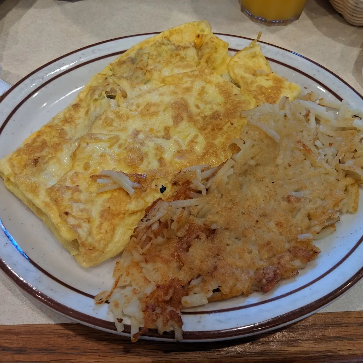 Western Omelette and Hash Browns