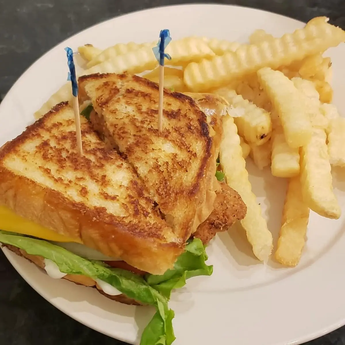 Fried Chicken Grilled Cheese Sandwich