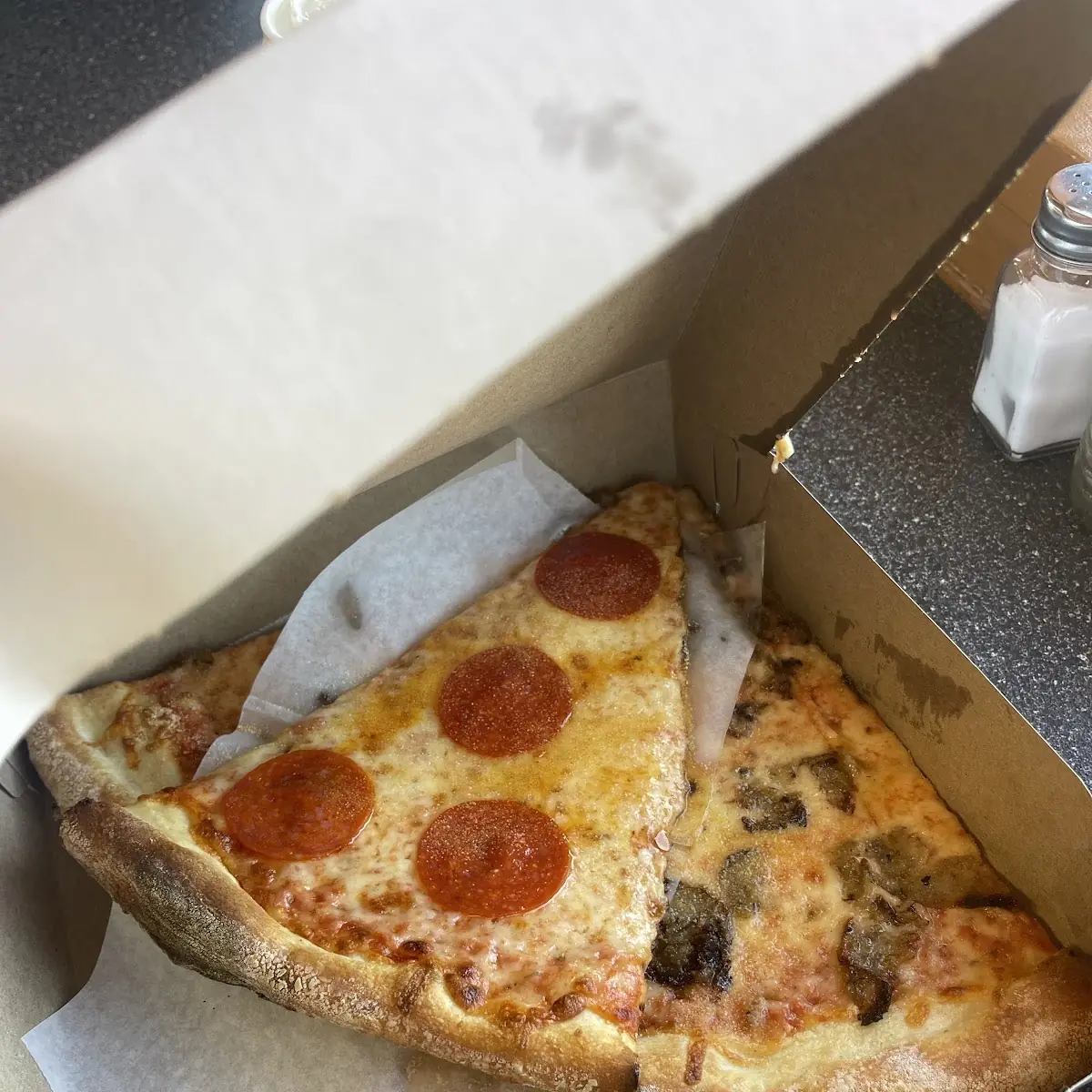 Pepperoni and Cheese Pizza Slices