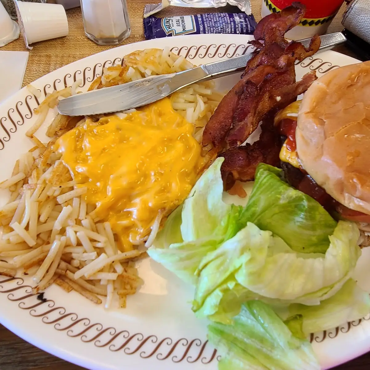 Burger and Hash Browns