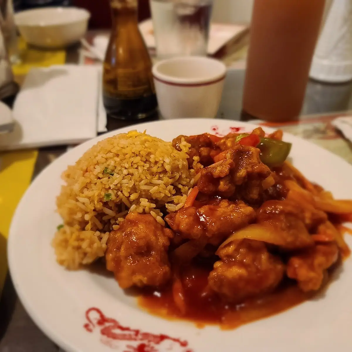 Hunan Chicken Egg Roll & Fried Rice