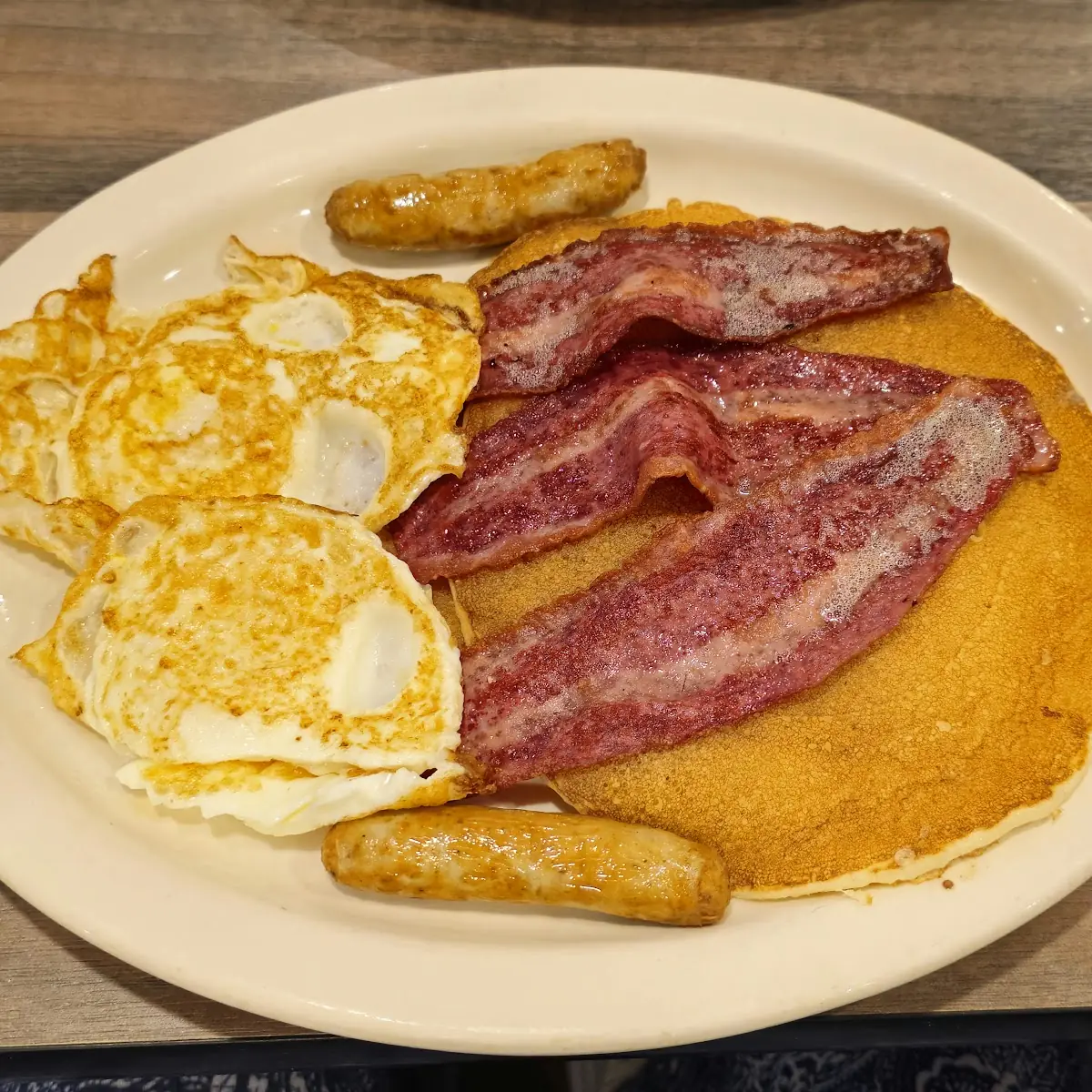 Pancakes with Canadian Bacon