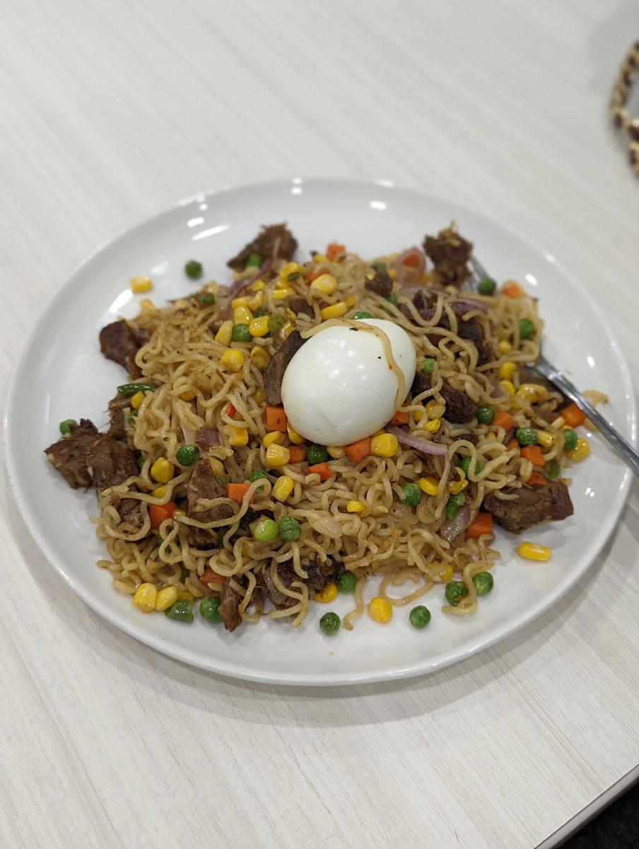 Indomie Asun & Mixed Vegetables