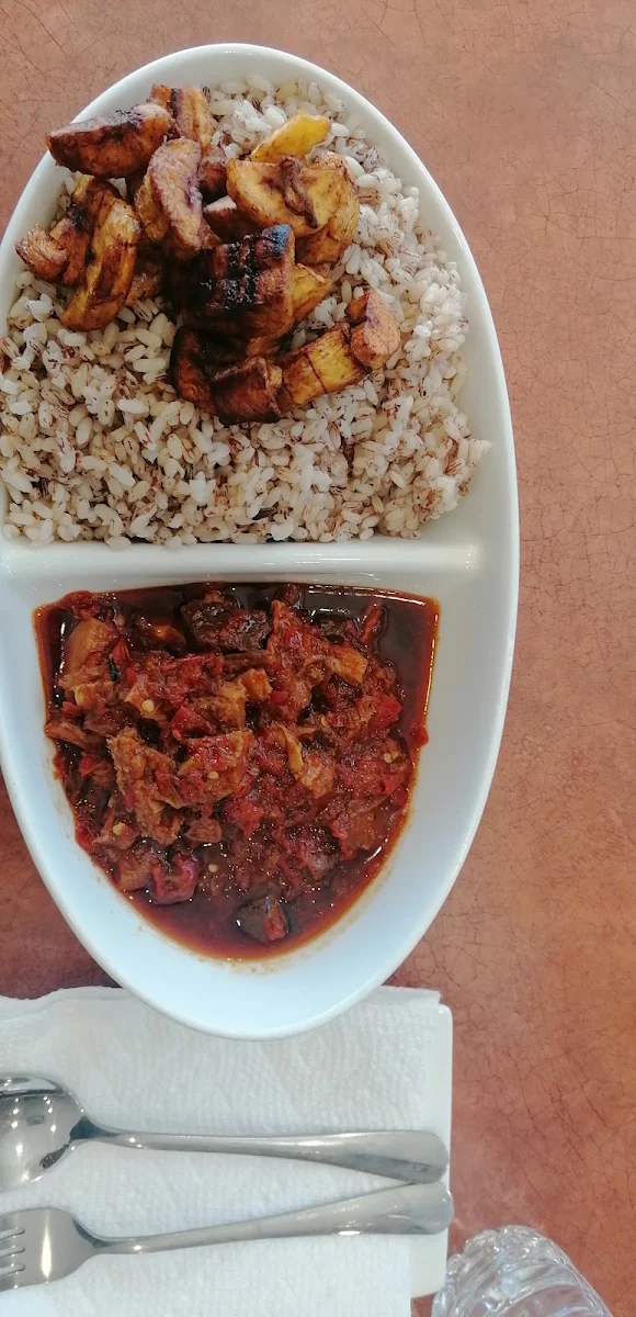 Ofada Rice Ofada Sauce Designer Stew Dodo Fried Plantain