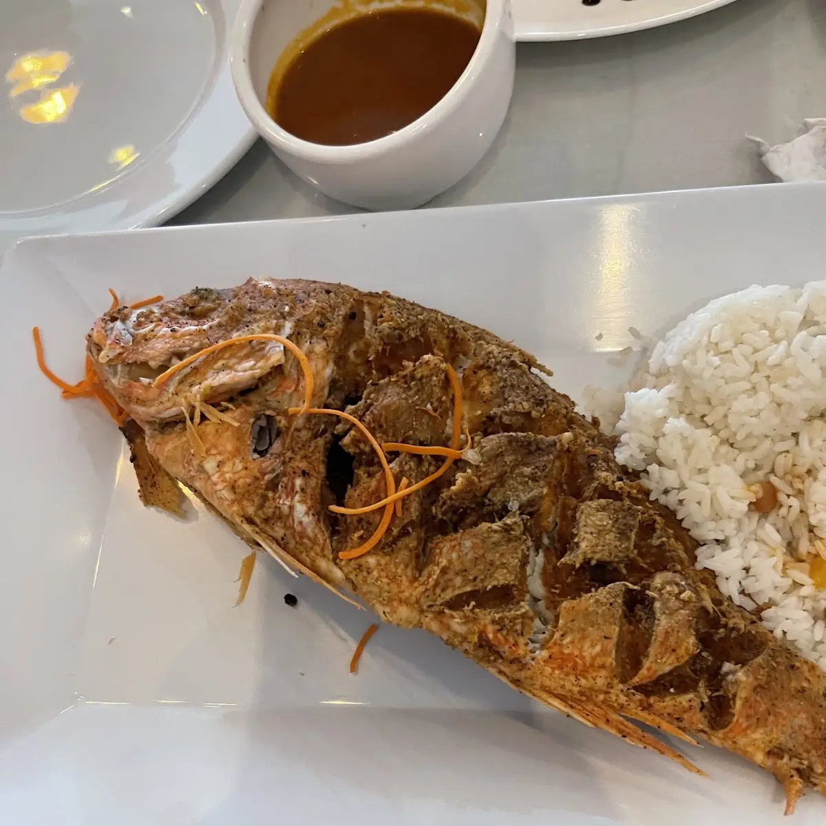Chillo Red Snapper with Rice and Beans