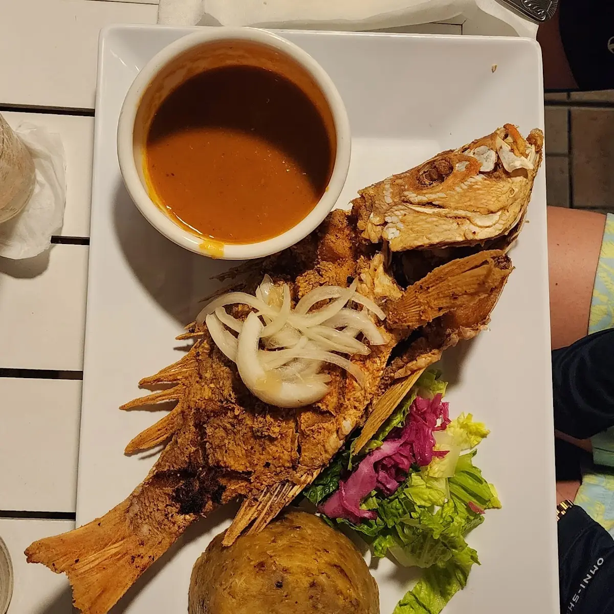 Fried Fish of the Day and Mofongo