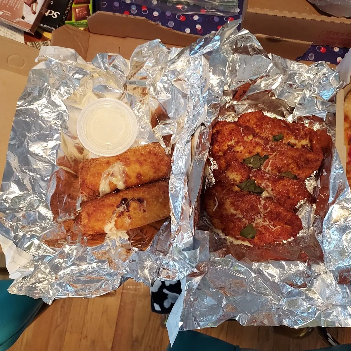 Cheese Steak Egg Rolls and Chicken Cutlets