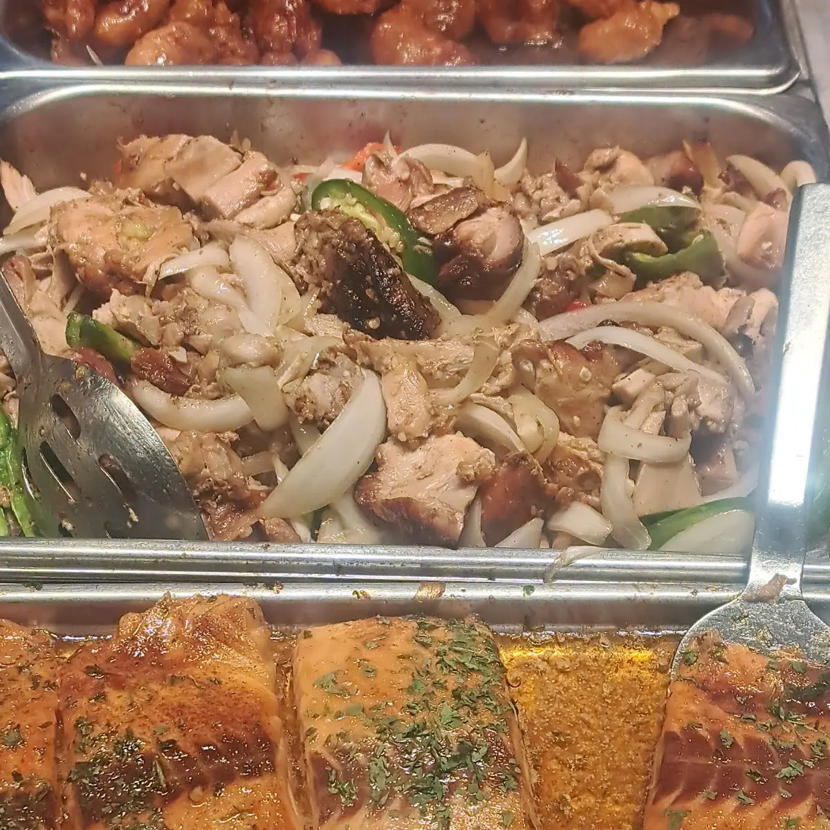 1 Half Tray Chicken and 2 Half Tray Sides