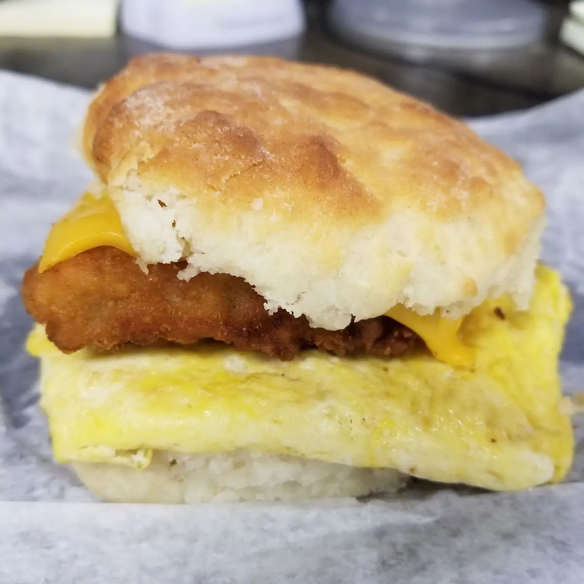 Chicken Egg and Cheese Biscuit