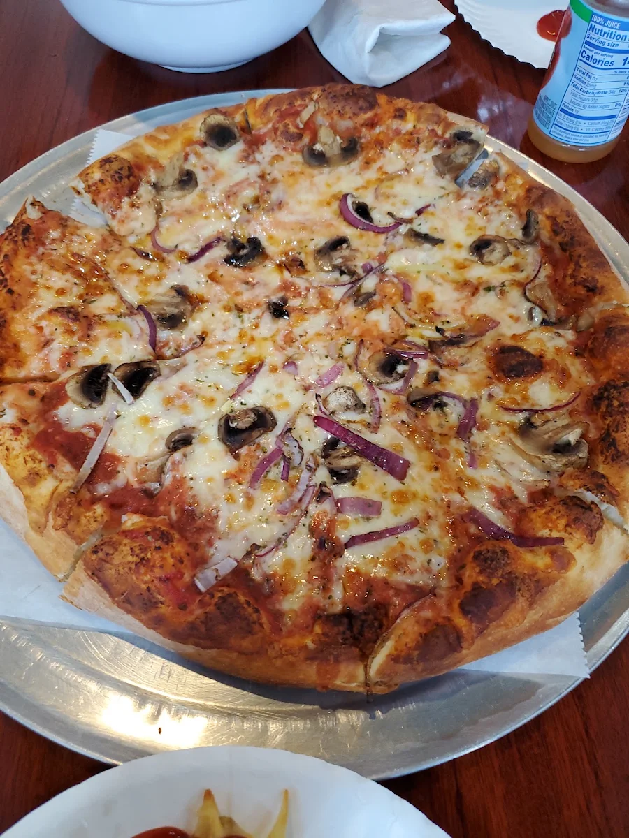 Onion and Mushroom Pizza