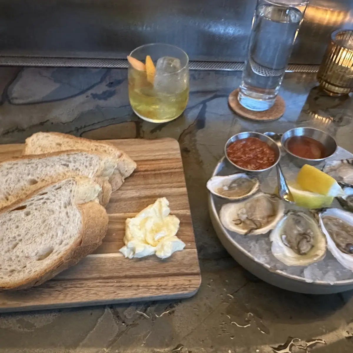 Sourdough Bread and Oysters