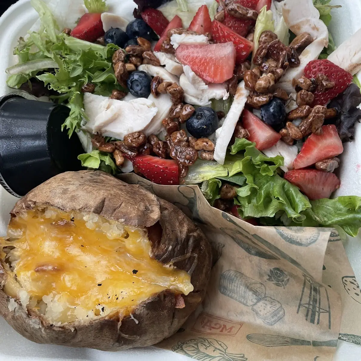 Salad and Baked Potato