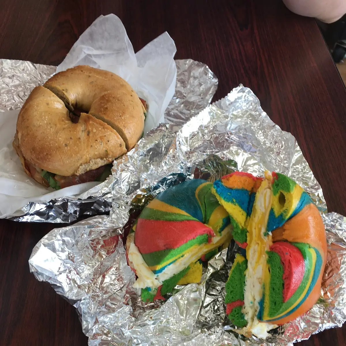 Egg and Cheese Bagel Sandwich