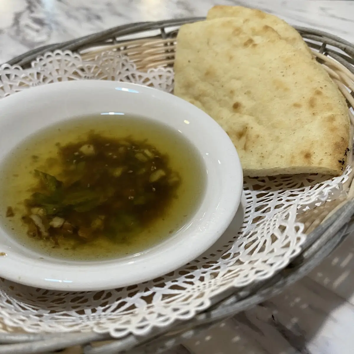 Pita Bread with Dipping Sauce