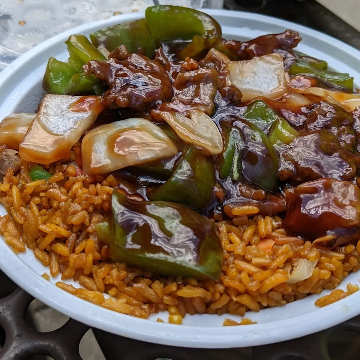 Pepper Steak with Fried Rice