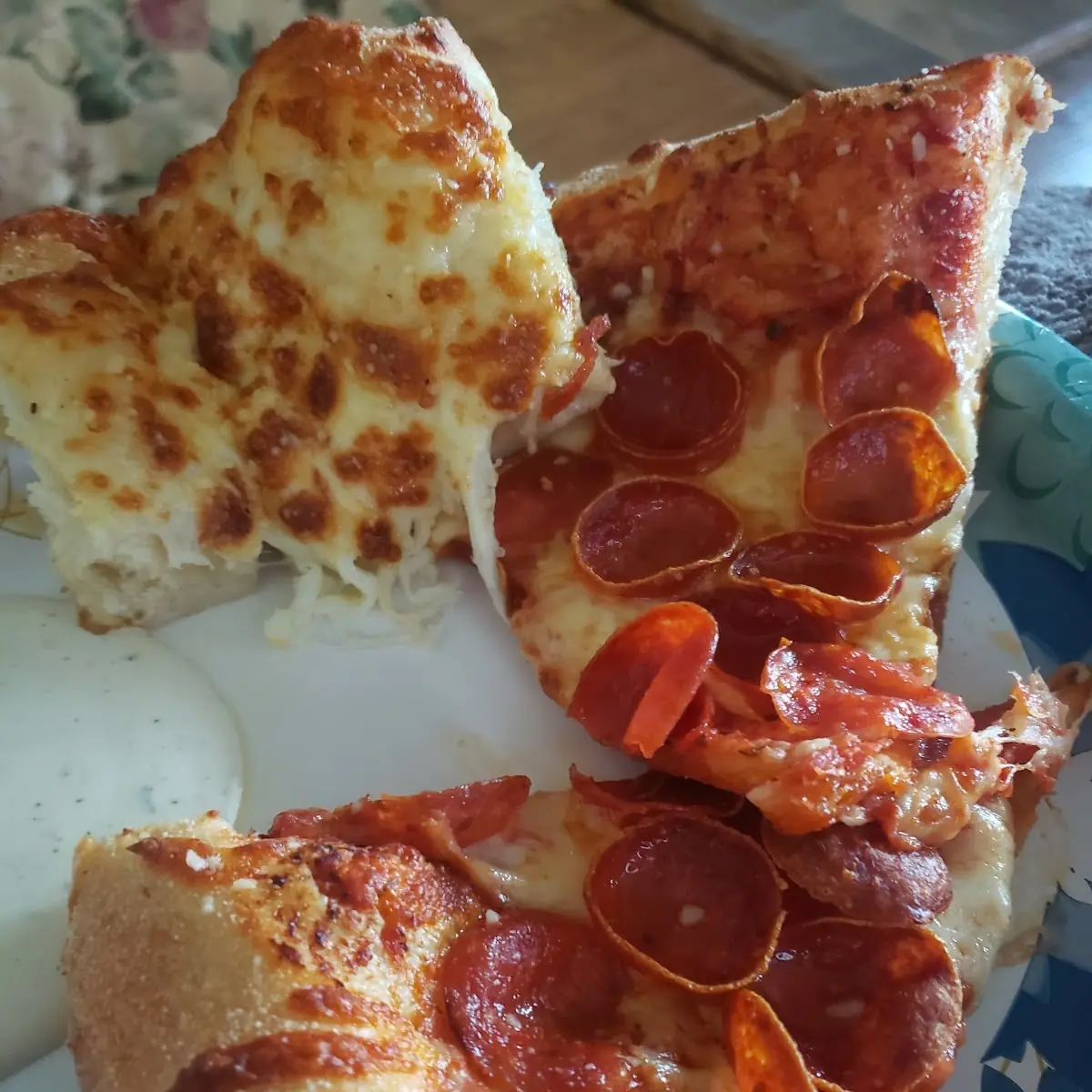 Pizza and Cheese Bread