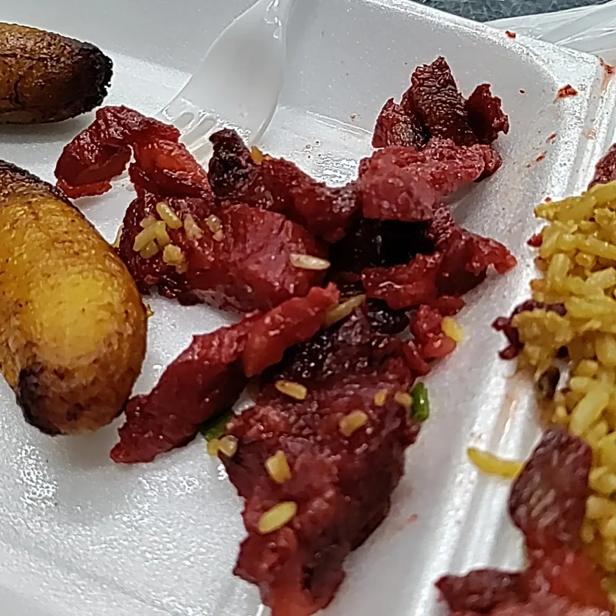 Combination Fried Rice with Fried Plantains