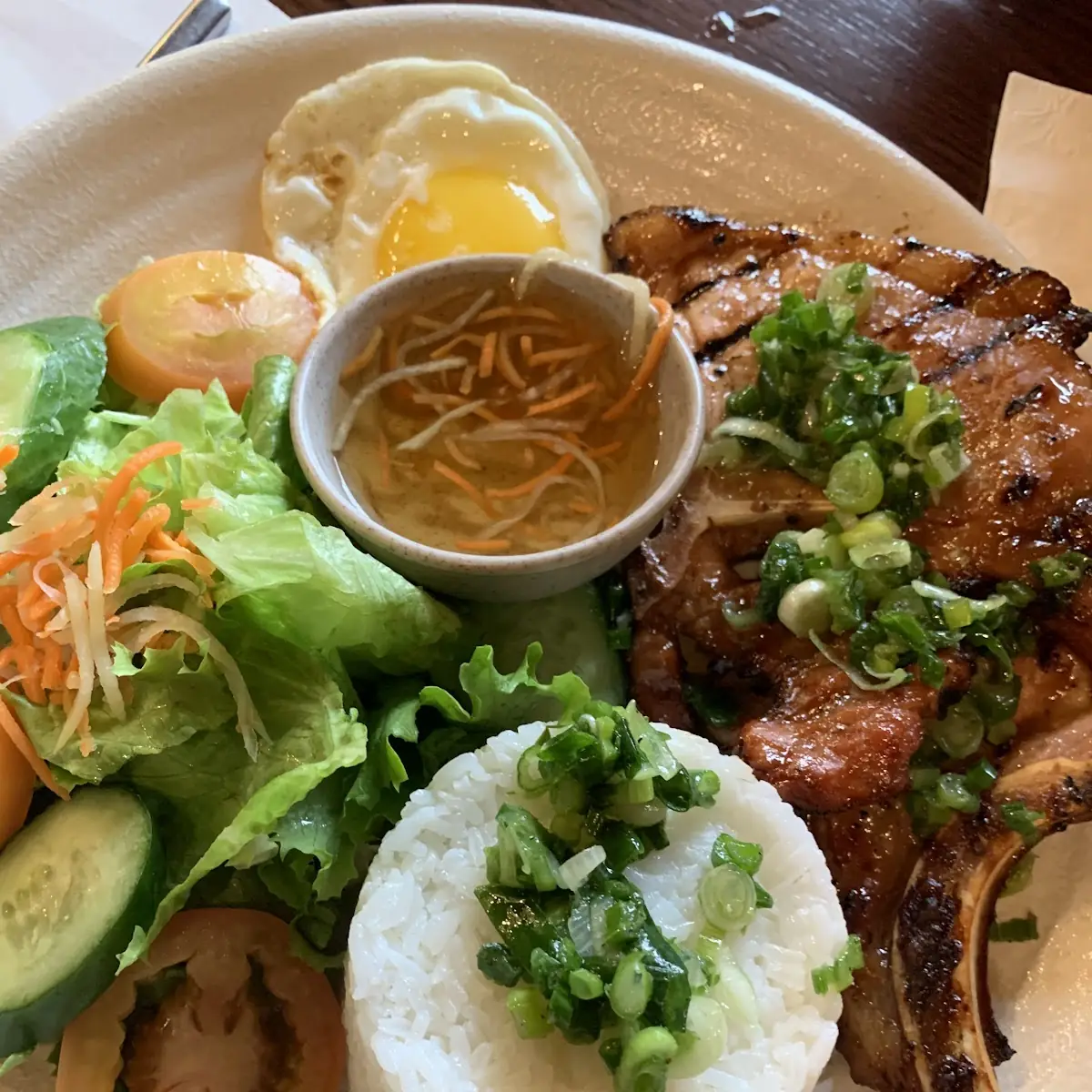 Grilled Pork Chop Jasmine Rice
