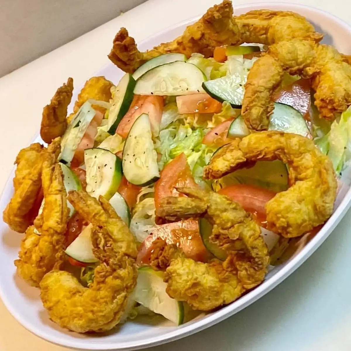Fried Shrimp Salad